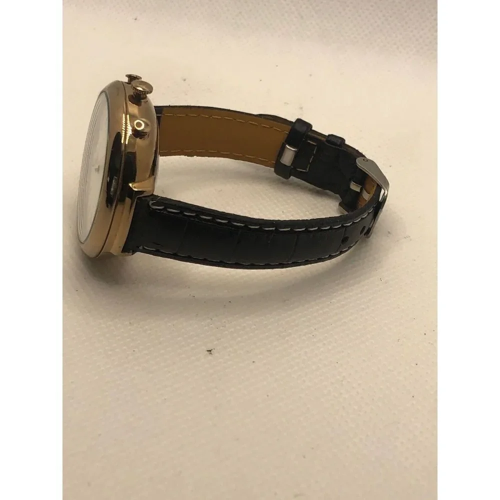 Fossil Q FTW5021 Women Black Leather Analog Silver Dial Hybrid Smart Watch HK220